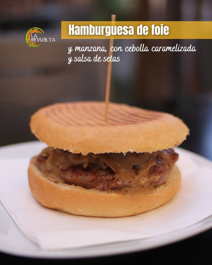 Hamburguesa de foie y manzana